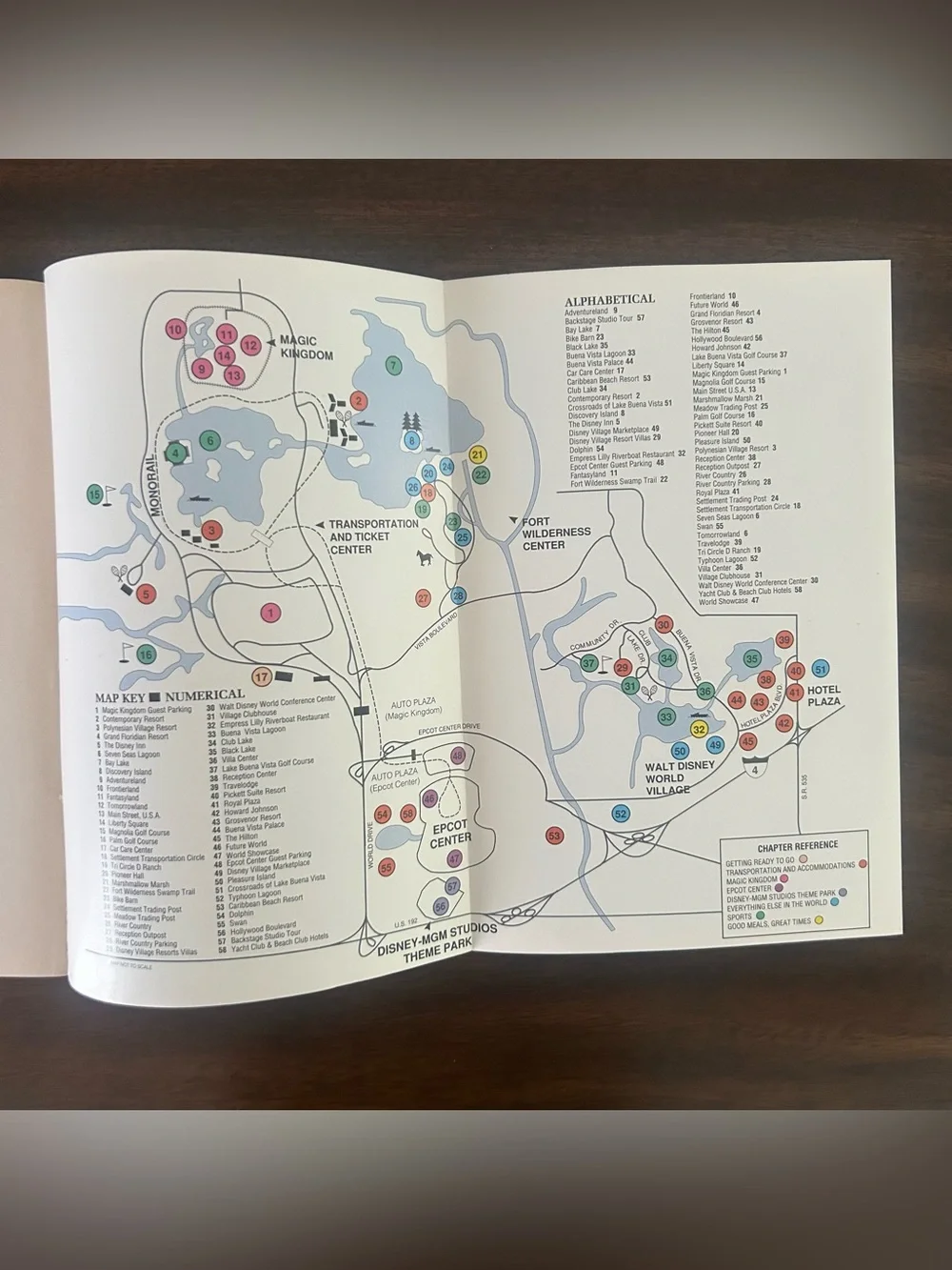Vintage 1990 Walt Disney World Official Guide with Map by Steve Birnbaum Book